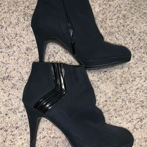 Black fancy booties